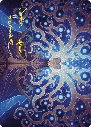 Image of Omniscience Art Card (Gold-Stamped Signature) (ASWOE-068) - Art Series: Wilds of Eldraine