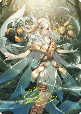 Image of Greater Auramancy Anime Art Card (Gold-Stamped Signature) (ASWOE-076) - Art Series: Wilds of Eldraine