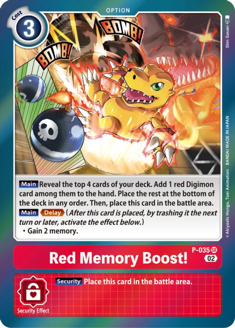Image of Red Memory Boost! [P-035] (Resurgence Booster) [Promotional Cards]