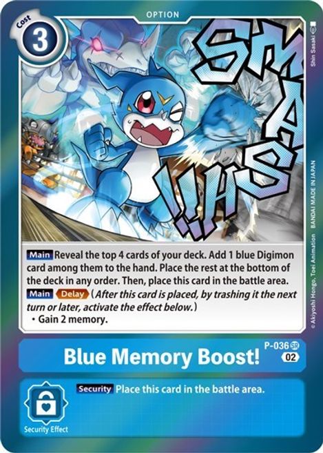 Image of Blue Memory Boost! [P-036] (Resurgence Booster) [Promotional Cards]