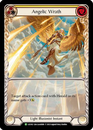 Image of Angelic Wrath (Yellow) [LGS162] (Promo)  Rainbow Foil