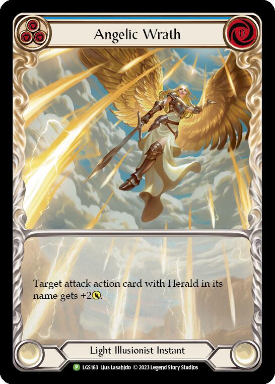 Image of Angelic Wrath (Blue) [LGS163] (Promo)  Rainbow Foil