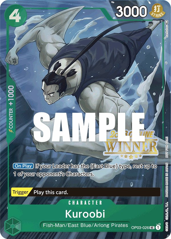 Image of Kuroobi (Offline Regional 2023) [Winner] [One Piece Promotion Cards]