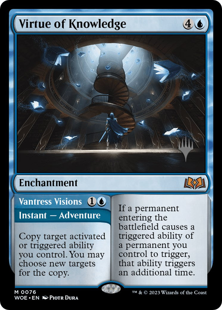 Image of Virtue of Knowledge // Vantress Visions (Promo Pack) [Wilds of Eldraine Promos]