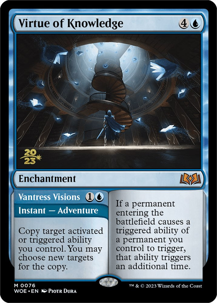 Image of Virtue of Knowledge // Vantress Visions (Promo Pack) [Wilds of Eldraine Promos]