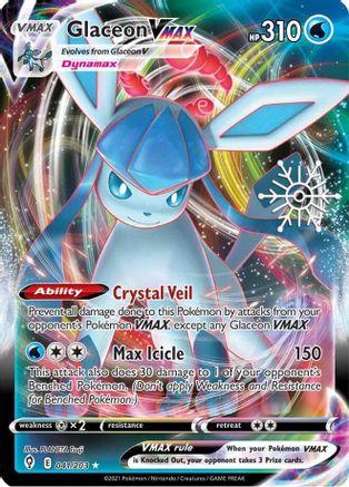 Image of Glaceon VMAX (041/203) (Holiday Calendar) [Sword & Shield: Evolving Skies]