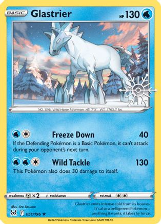 Image of Glastrier (051/196) (Holiday Calendar) [Sword & Shield: Lost Origin]