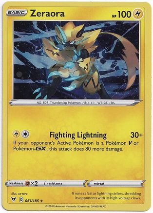 Image of Zeraora (061/185) (Cosmos Holo) [Sword & Shield: Vivid Voltage]