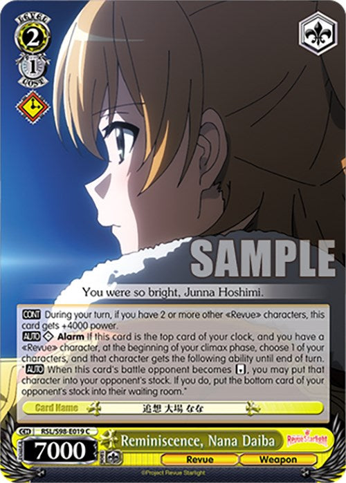 Image of Reminiscence, Nana Daiba (RSL/S98-E019 C) [Revue Starlight The Movie]
