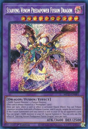 Image of Starving Venom Predapower Fusion Dragon [MP23-EN081] Prismatic Secret Rare