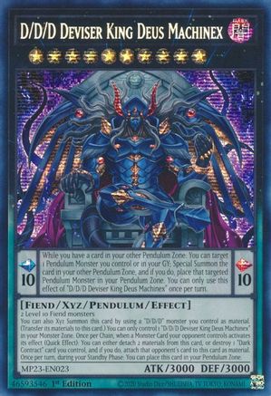 Image of D/D/D Deviser King Deus Machinex [MP23-EN023] Prismatic Secret Rare