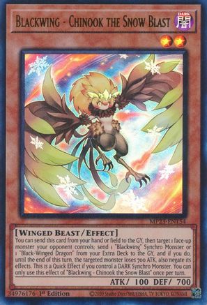 Image of Blackwing - Chinook the Snow Blast [MP23-EN154] Ultra Rare