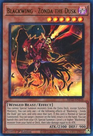 Image of Blackwing - Zonda the Dusk [MP23-EN156] Ultra Rare