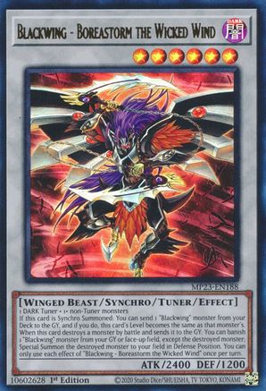 Image of Blackwing - Boreastorm the Wicked Wind [MP23-EN188] Ultra Rare