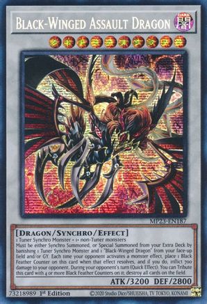 Image of Black-Winged Assault Dragon [MP23-EN187] Prismatic Secret Rare