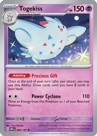 Image of Togekiss (085/197) (Theme Deck Exclusive) [Scarlet & Violet: Obsidian Flames]