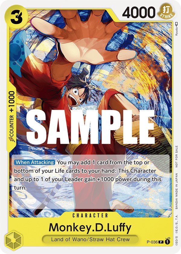 Image of Monkey.D.Luffy (Pre-Release Tournament) [One Piece Promotion Cards]