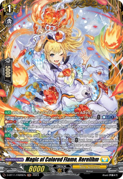 Image of Magic of Colored Flame, Rerelihm (D-BT11/FR26EN) [Clash of the Heroes]
