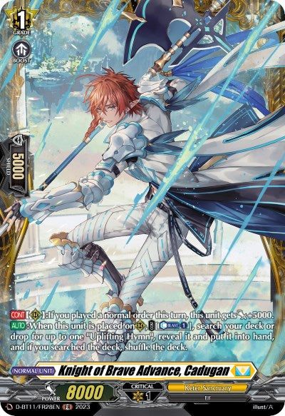 Image of Knight of Brave Advance, Cadugan (D-BT11/FR28EN) [Clash of the Heroes]