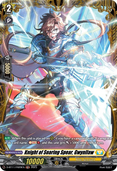 Image of Knight of Soaring Spear, Gwynllaw (D-BT11/FR29EN) [Clash of the Heroes]