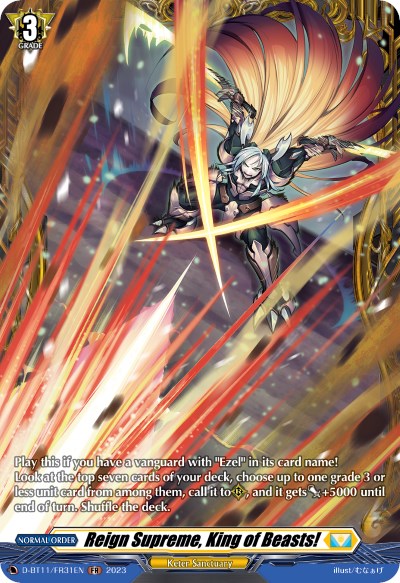 Image of Reign Supreme, King of Beasts! (D-BT11/FR31EN) [Clash of the Heroes]