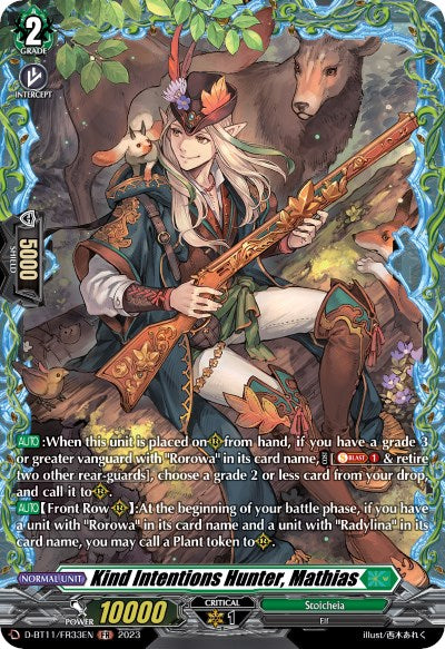 Image of Kind Intentions Hunter, Mathias (D-BT11/FR33EN) [Clash of the Heroes]