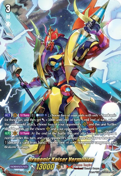 Image of Dragonic Kaiser Vermillion (D-BT11/SEC01EN) [Clash of the Heroes]