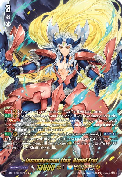 Image of Incandescent Lion, Blond Ezel (D-BT11/SEC02EN) [Clash of the Heroes]
