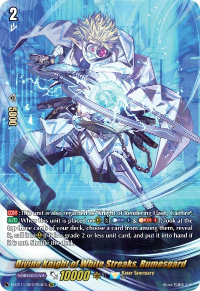 Image of Divine Knight of White Streaks, Rumesgard (D-BT11/SECP04EN) [Clash of the Heroes]