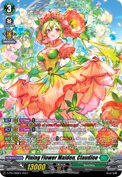 Image of Pining Flower Maiden, Claudine (D-PR/268EN) [Clash of the Heroes]