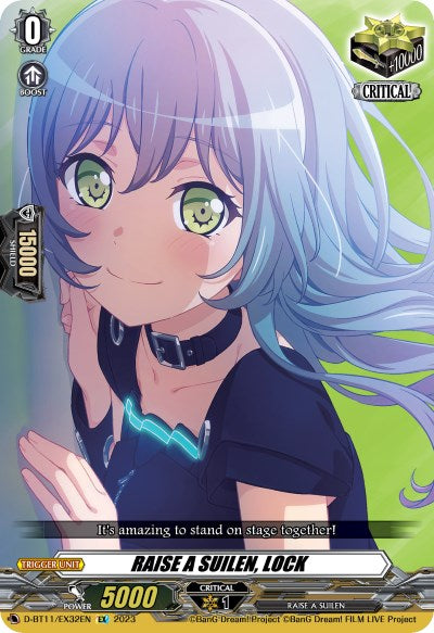 Image of RAISE A SUILEN, LOCK (D-BT11/EX32EN) [Clash of the Heroes]
