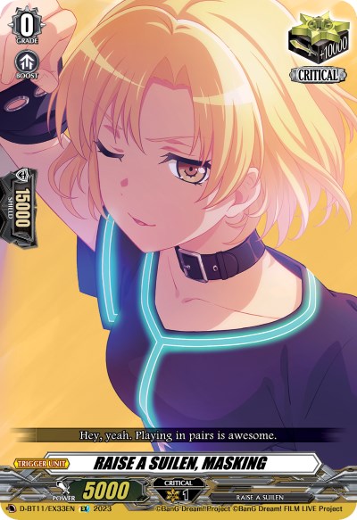 Image of RAISE A SUILEN, MASKING (D-BT11/EX33EN) [Clash of the Heroes]
