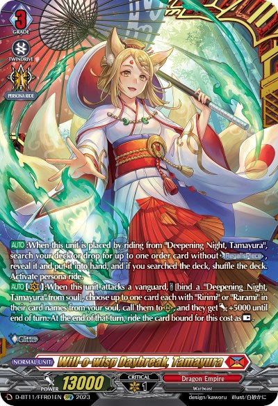 Image of Will-o-wisp Daybreak, Tamayura (D-BT11/FFR01EN) [Clash of the Heroes]