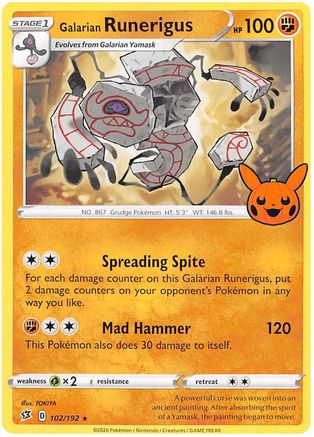 Image of Galarian Runerigus (102/192) [Trick or Trade 2023]