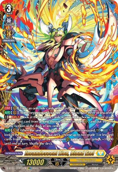 Image of Incandescent Lion, Blond Ezel (D-BT11/FFR11EN) [Clash of the Heroes]