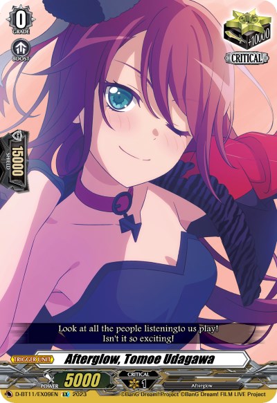 Image of Afterglow, Tomoe Udagawa (D-BT11/EX09EN) [Clash of the Heroes]