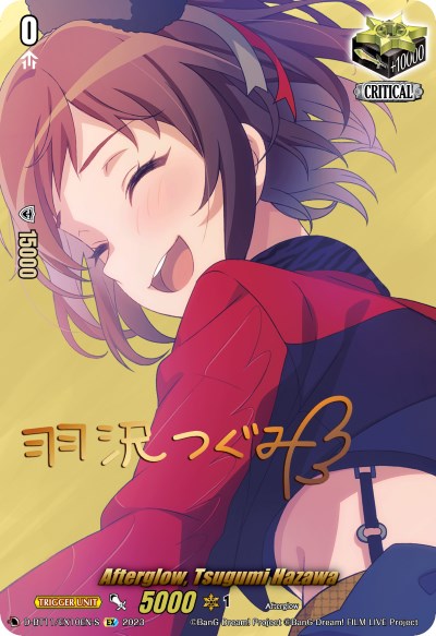 Image of Afterglow, Tsugumi Hazawa (Signature) (D-BT11/EX10EN-S) [Clash of the Heroes]