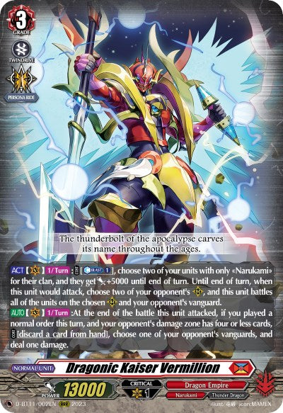 Image of Dragonic Kaiser Vermillion (D-BT11/002EN) [Clash of the Heroes]