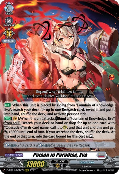 Image of Poison in Paradise, Eva (D-BT11/008EN) [Clash of the Heroes]