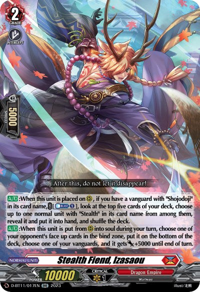 Image of Stealth Fiend, Izasaou (D-BT11/017EN) [Clash of the Heroes]
