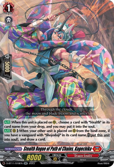Image of Stealth Rogue of Path of Chains, Kagechika (D-BT11/018EN) [Clash of the Heroes]