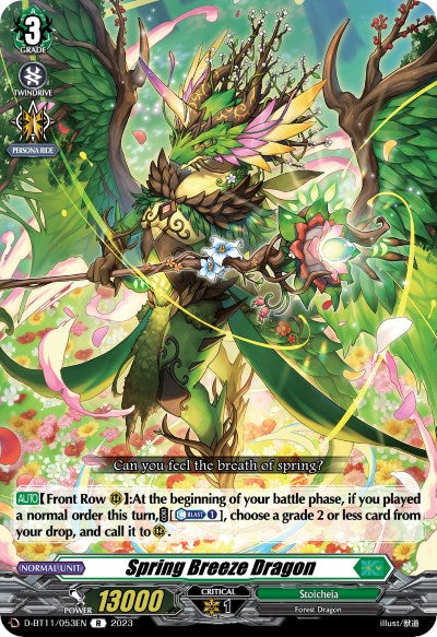 Image of Spring Breeze Dragon (D-BT11/053EN) [Clash of the Heroes]