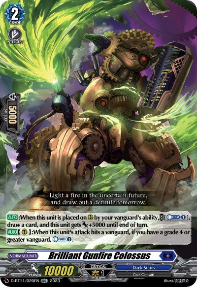 Image of Brilliant Gunfire Colossus (D-BT11/020EN) [Clash of the Heroes]
