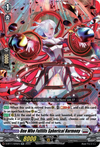 Image of One Who Fulfills Spherical Harmony (D-BT11/025EN) [Clash of the Heroes]