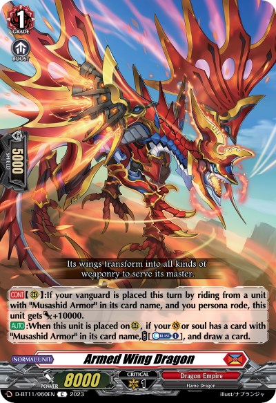 Image of Armed Wing Dragon (D-BT11/060EN) [Clash of the Heroes]