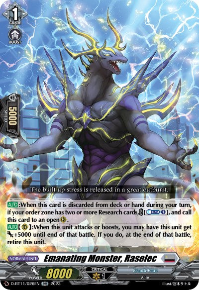Image of Emanating Monster, Raselec (D-BT11/026EN) [Clash of the Heroes]