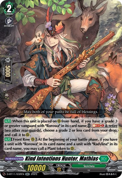 Image of Kind Intentions Hunter, Mathias (D-BT11/032EN) [Clash of the Heroes]