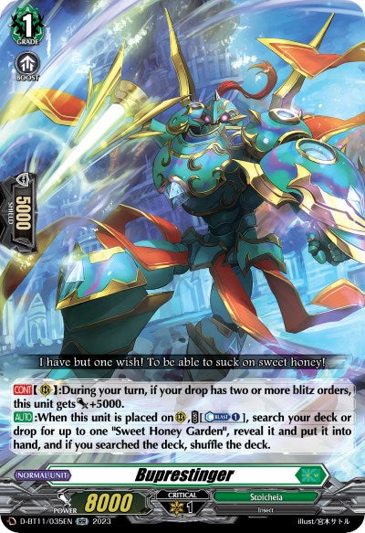 Image of Buprestinger (D-BT11/035EN) [Clash of the Heroes]