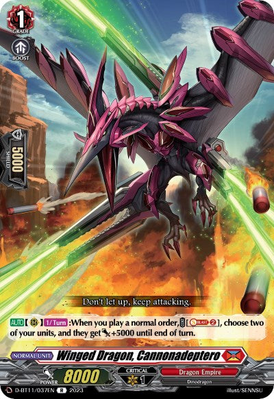 Image of Winged Dragon, Cannonadeptero (D-BT11/037EN) [Clash of the Heroes]