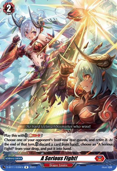 Image of A Serious Fight! (D-BT11/039EN) [Clash of the Heroes]